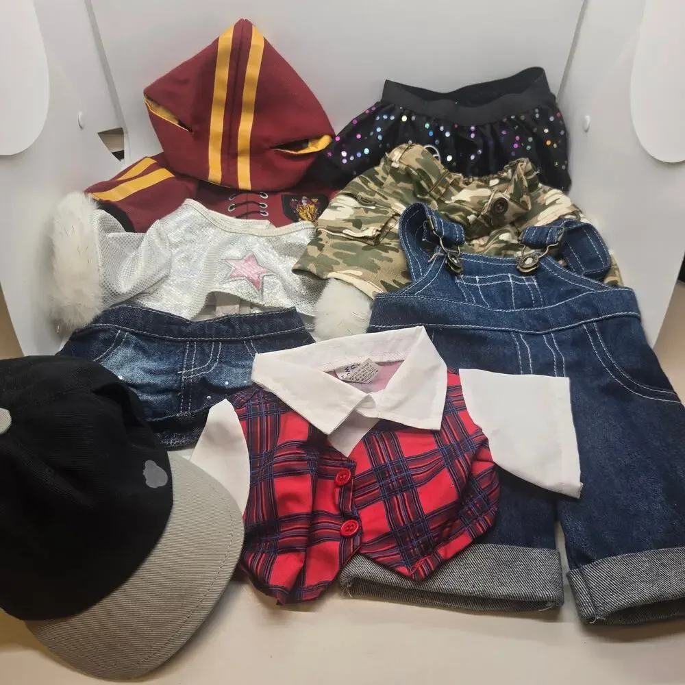 Build-A-Bear Workshop Clothing Lot 8 Pc Plush Bear Clothes BAB